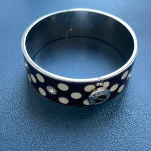 NEW Henri Bendel brown and white bangle crystal